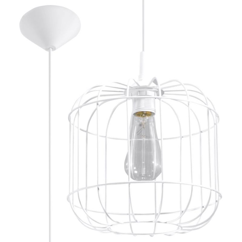 Lampa wisząca Sollux Lighting CELTA biała 1 szt.
