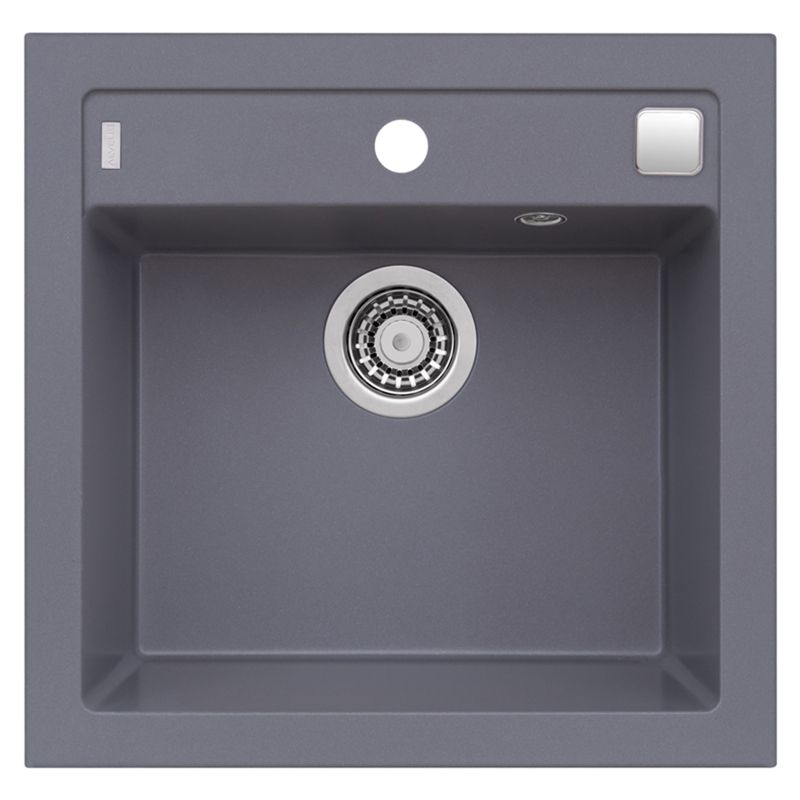 Zlewozmywak granitowy Alveus FORMIC 20 kol. 04 steel (52x51) 1-komorowy 1szt