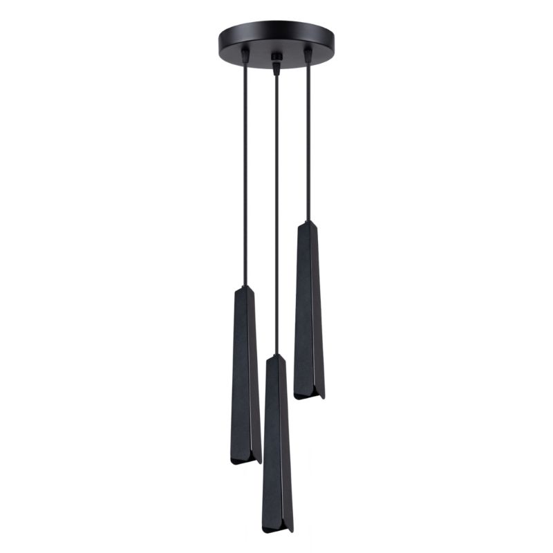 Lampa wisząca Sollux Lighting PRYSM 3P czarna 1 szt.