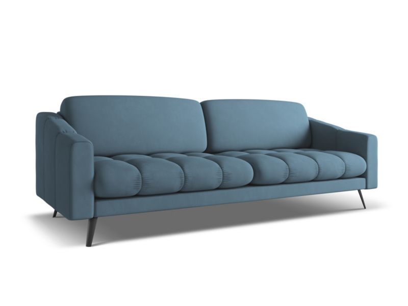 Kanapa 4-osobowa Makamii Nalu z tkaniny szenilowej 238x95 cm jeans 1 szt.