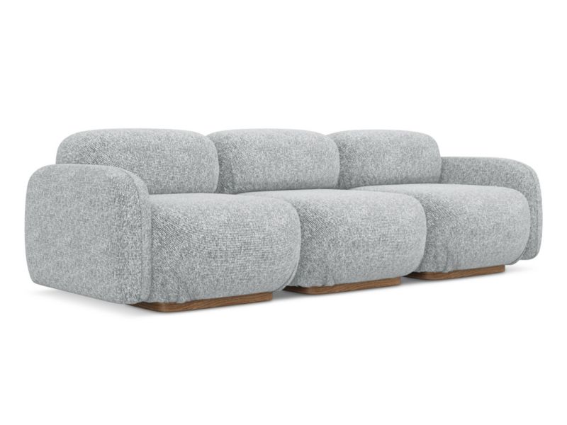 4-osobowa kanapa modułowa Makamii Ailani z tkaniny strukturalnej 270x95 cm srebrny 1 szt.
