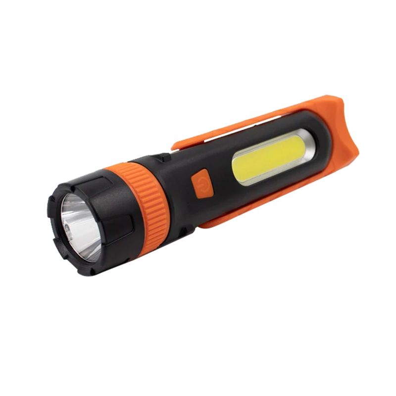 Latarka LED XUDO 3W COB + 3W LED 3xAAA z magnesem Pomarańczowo-czarna 1 szt.