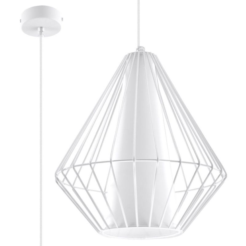 Lampa wisząca Sollux Lighting DEMI biała 1 szt.