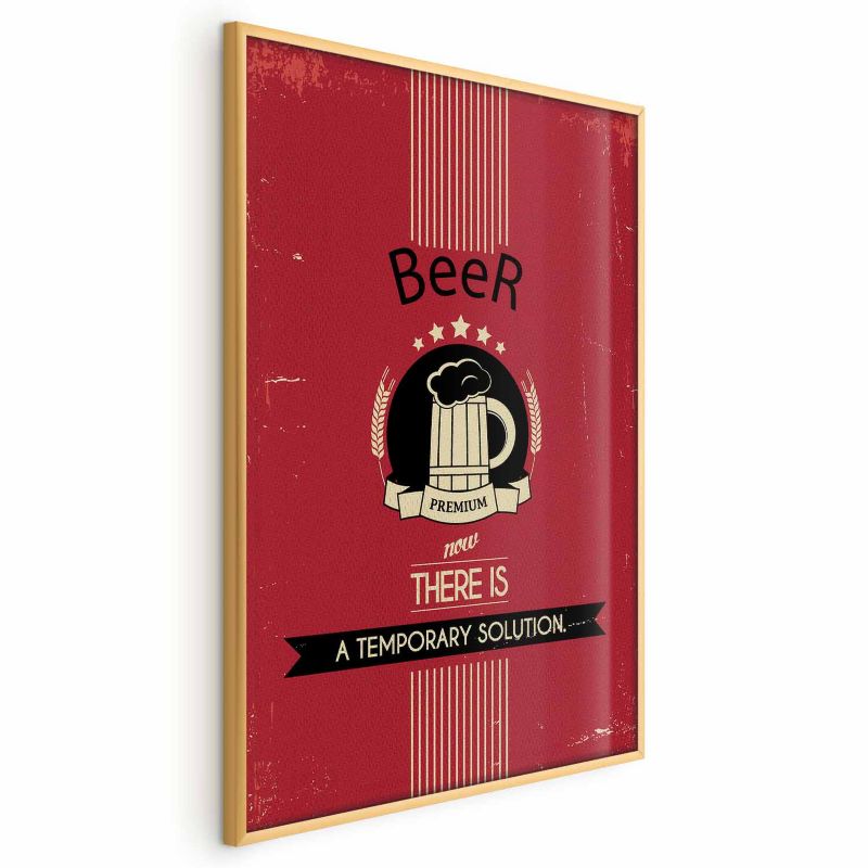 Plakat Artgeist Premium Beer 40x60 cm z ramą złotą 1 szt