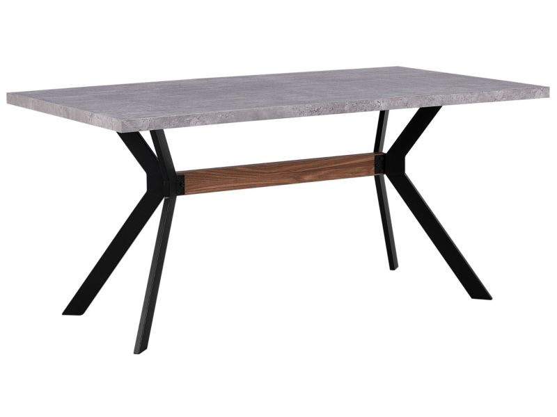 Stół do jadalni Benson 90 cm 160 cm Efekt betonu Jasnoszary 1 szt.