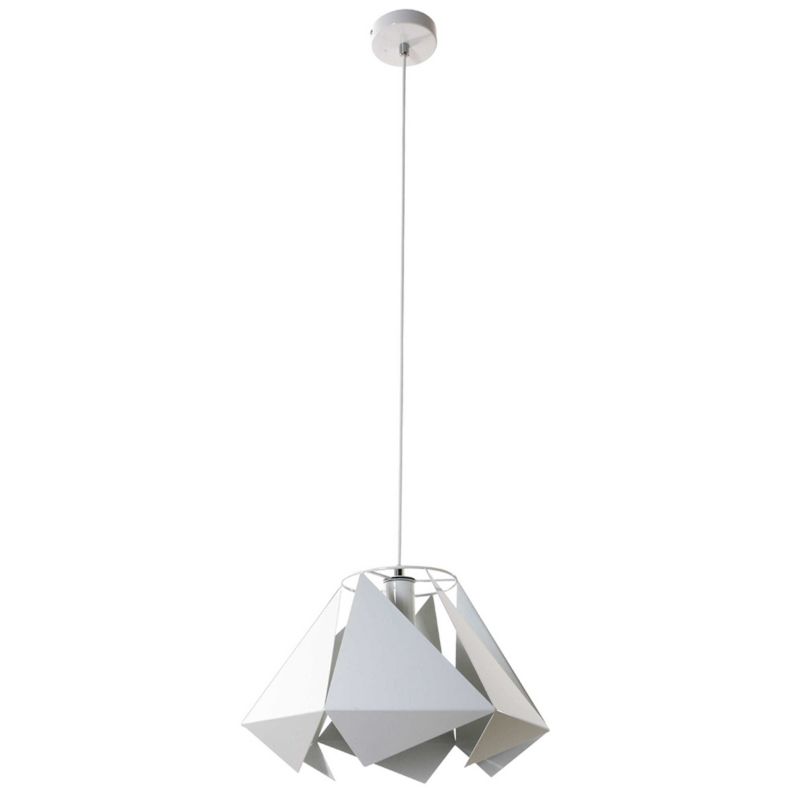 Metalowa Lampa Wisząca SPOT Light 1xE27 Max.60W Biały Klosz, Polski Producent, 1 szt.