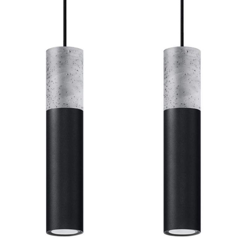 Lampa wisząca Sollux Lighting BORGIO 2 czarny 1 szt.