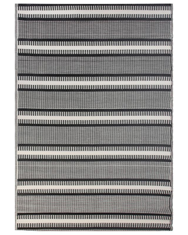 Dywan zewnętrzny 160 x 230 cm beżowo-czarny Mansa 1 szt.