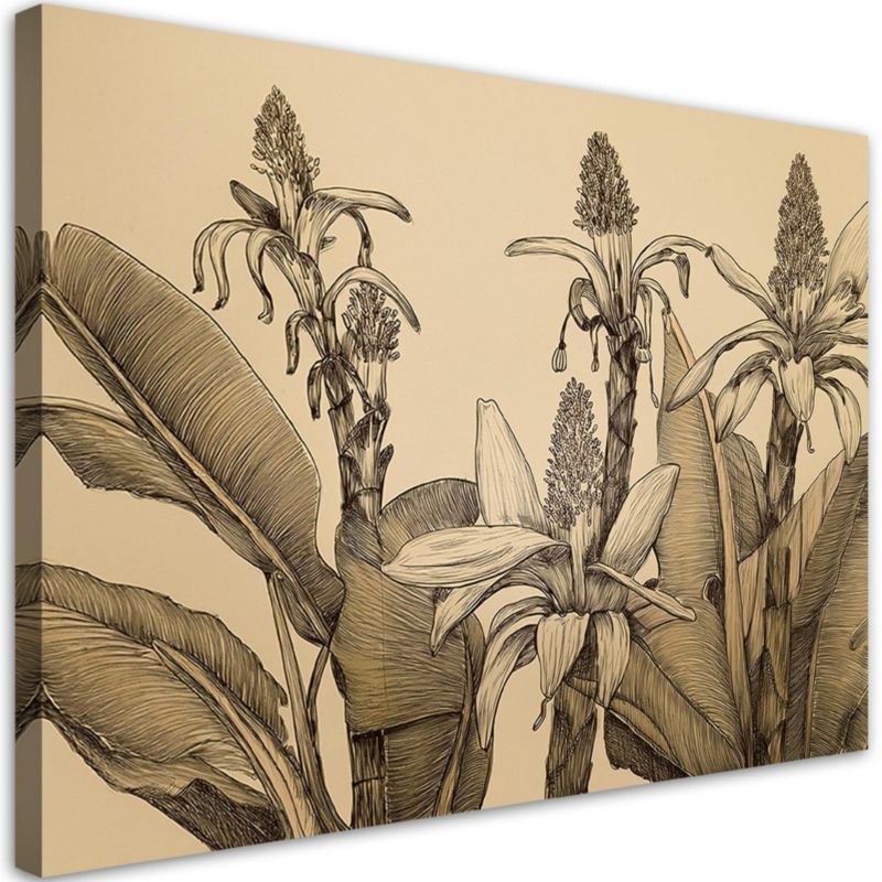 Obraz do salonu Feeby Kwiaty Rośliny Vintage 100x70 cm 1szt