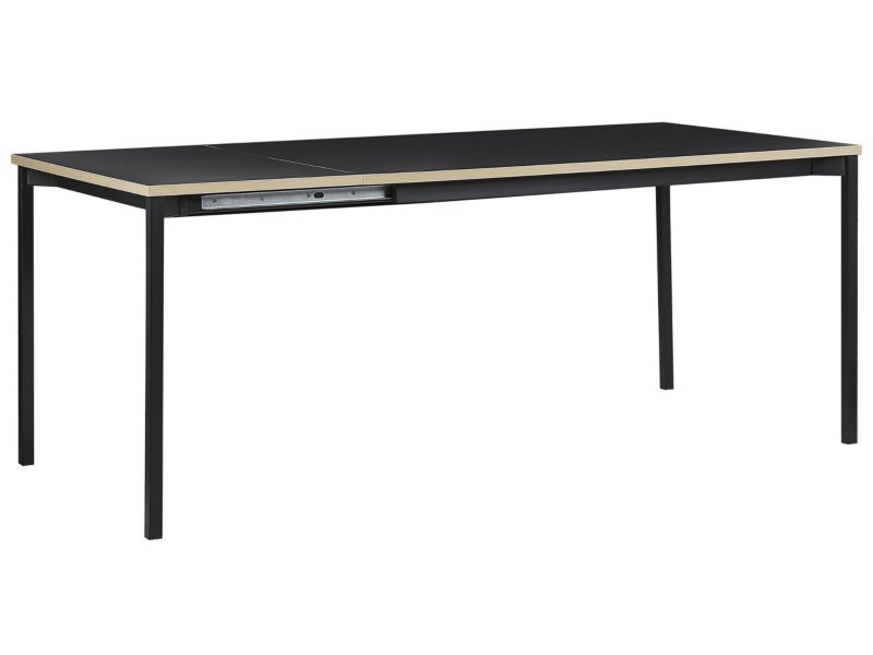 Stół do jadalni Avis 90 cm 140/190 cm Czarny 1 szt.