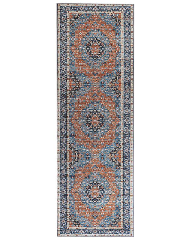 Dywan 80 x 240 cm niebieski z pomarańczowym Midalam 1 szt.