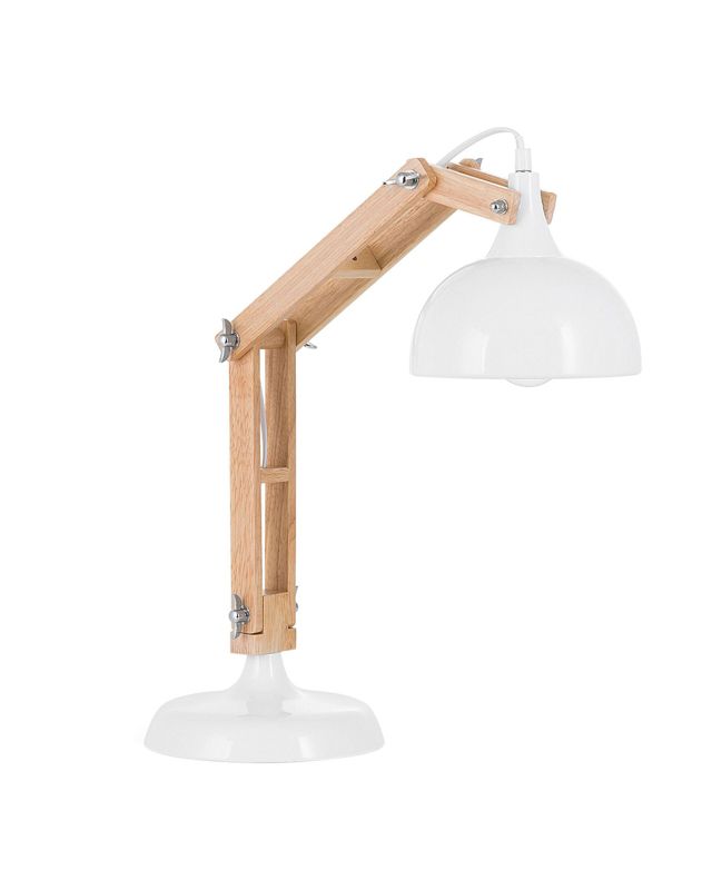 Lampa biurkowa Salado Regulowana Drewno Biały 1 szt.