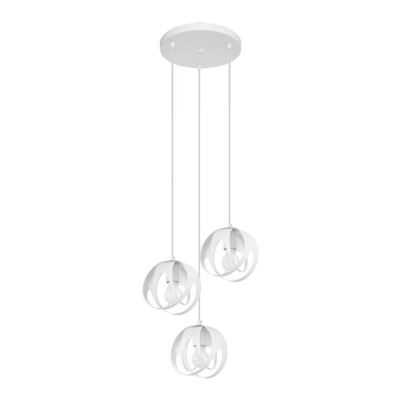 Lampa wisząca Sollux Lighting TULOS 3P biała 1 szt.