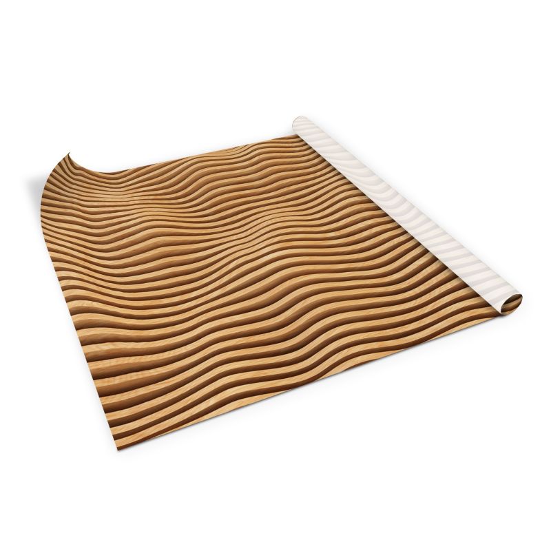 Folia Tulup na stół drzwi blat Drewniane fale 3d 100x50