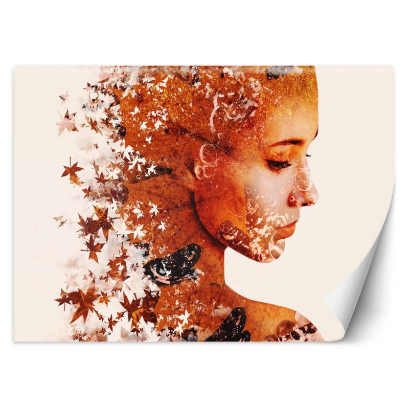 Fototapeta Feeby Kobieta i jesienne liście 368x254 1 szt