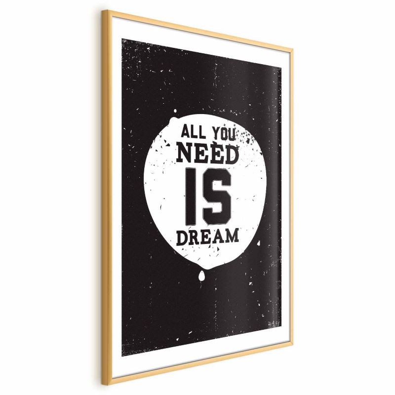 Plakat Artgeist All you need 29,7x42 cm z ramą złotą 1 szt