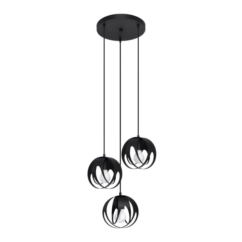 Lampa wisząca Sollux Lighting TULOS 3P czarna 1 szt.
