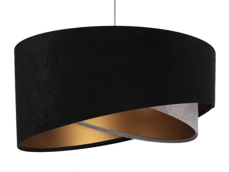 Lampa Bps Koncept wisząca SHAPELESS czarna/szara/złota 1 szt