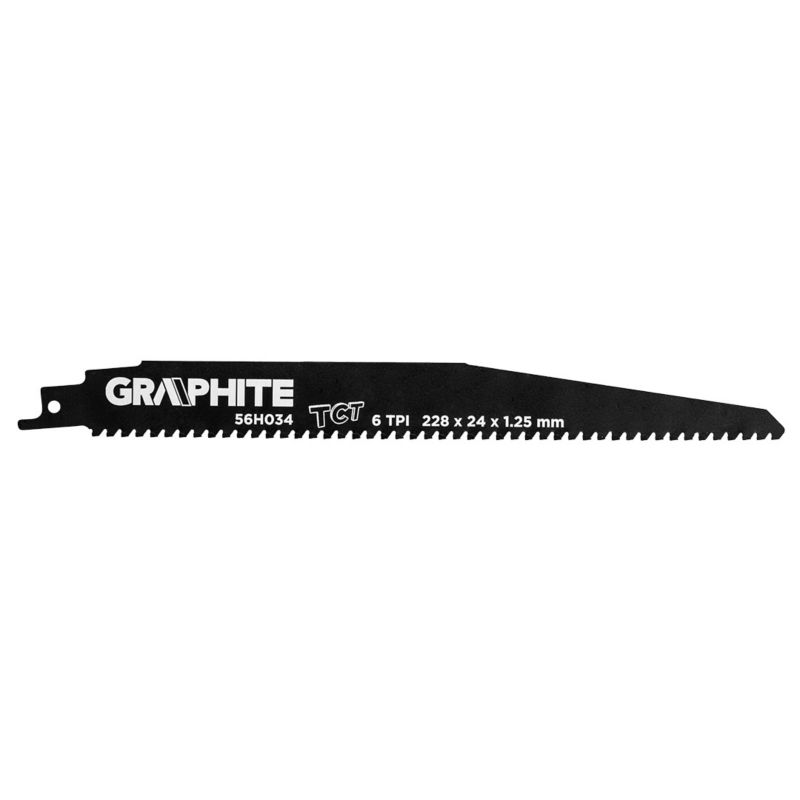 Brzeszczot do piły szablastej GRAPHITE HM, 228 x 24 x 1.25 mm, 6TPI 1 szt