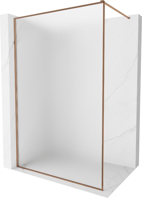 Ścianka prysznicowa walk-in Mexen Kioto-XF różowe złoto 160x202 cm 800-160-104-60-30-X1 szt.