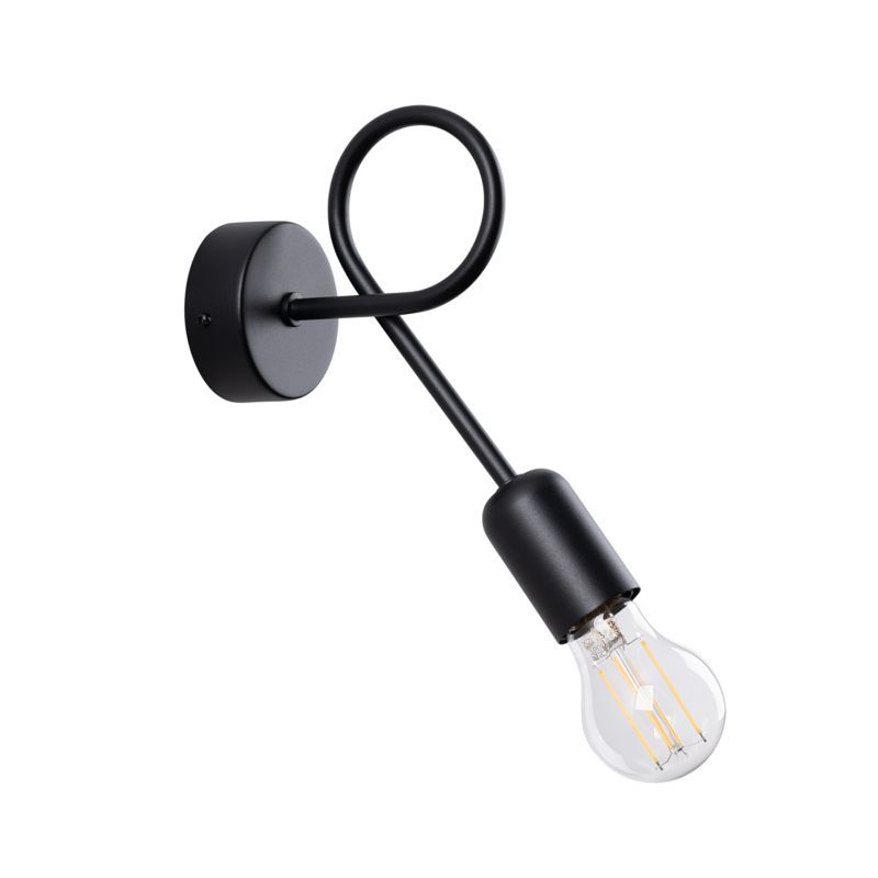 Kinkiet Sollux Lighting LOOP czarny 1 szt.