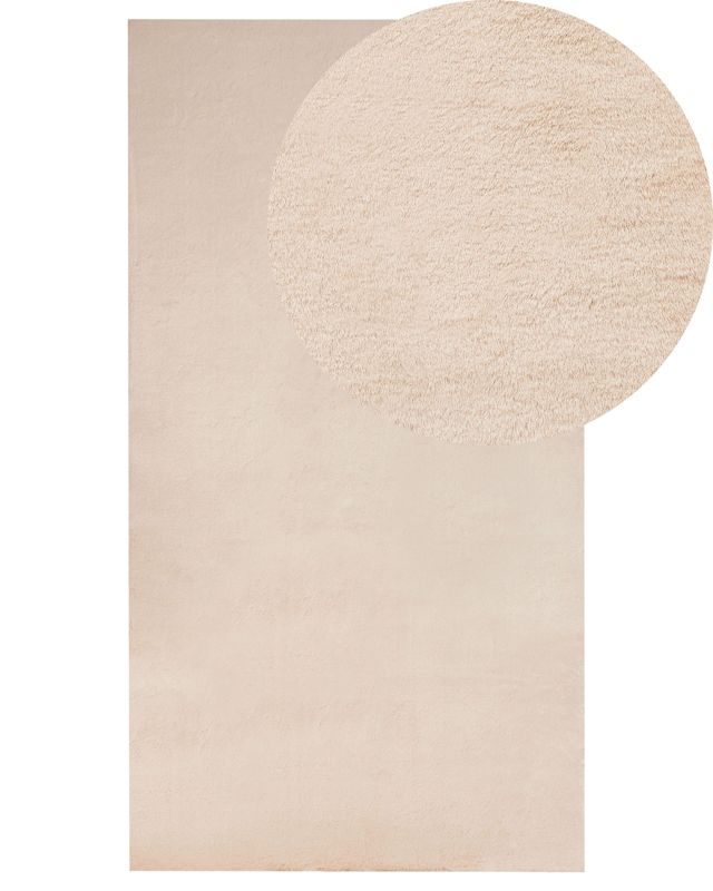 Dywan sztuczne futro królika 80 x 150 cm beżowy Mirpur 1 szt.