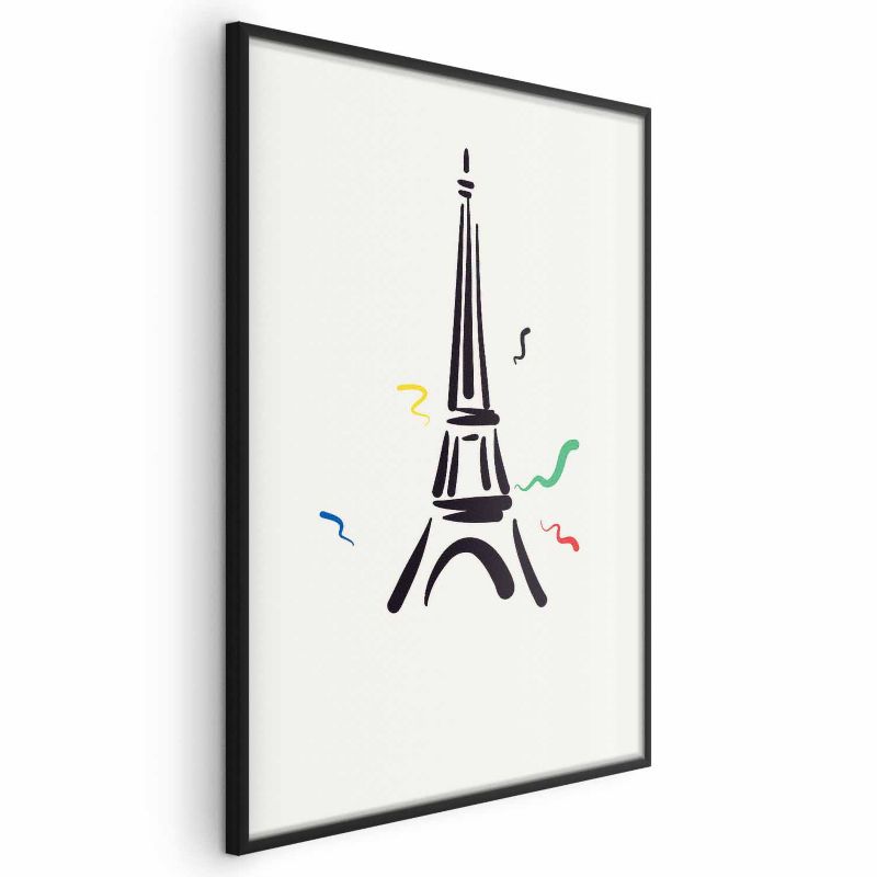 Plakat Artgeist Wieża Eiffla 21x30 cm z ramą czarną 1 szt