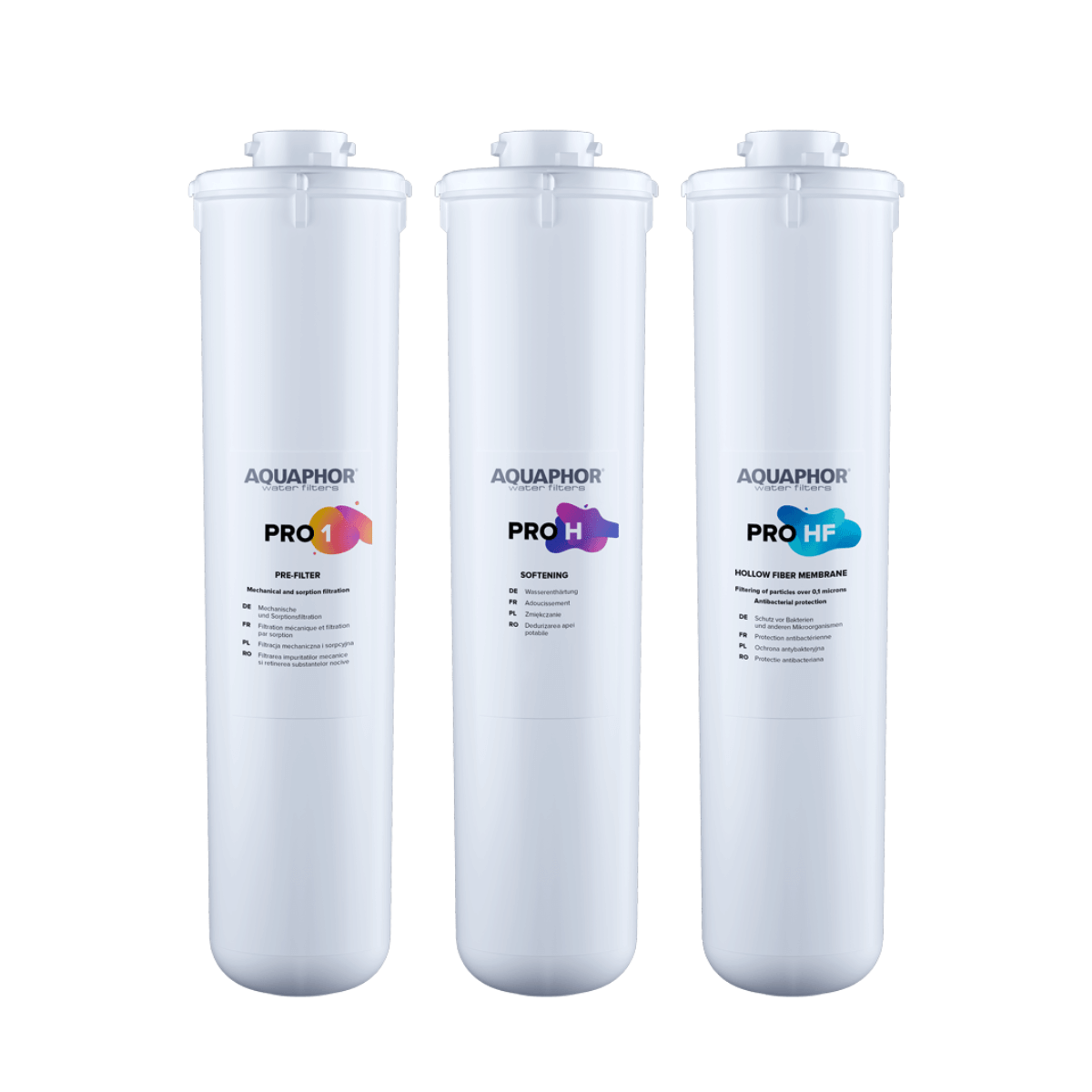 Zestaw wkładów do ECO H Pro Aquaphor. Wkłady Pro 1, Pro H, Pro HF.