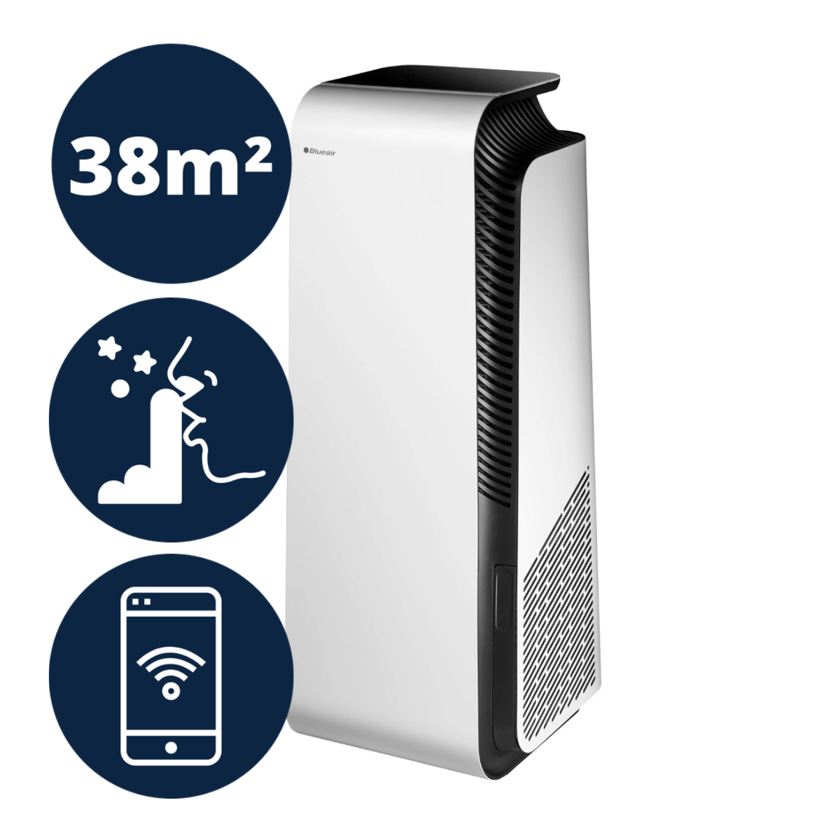 Blueair HealthProtect 7470i z ekranem LCD. Nowoczesny, cichy i skuteczny oczyszczacz powietrza Blueair.