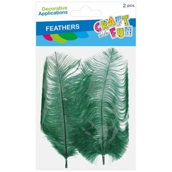 OZDOBA DEK PIÓRKA 15-20CM 2SZT ZIEL CF 12 864