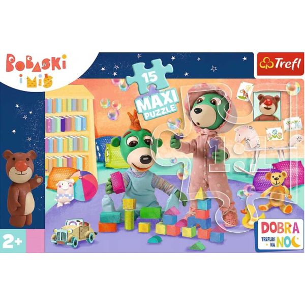 Puzzle 15 Maxi Weosły Świat Bobasków Trefliki Trefl