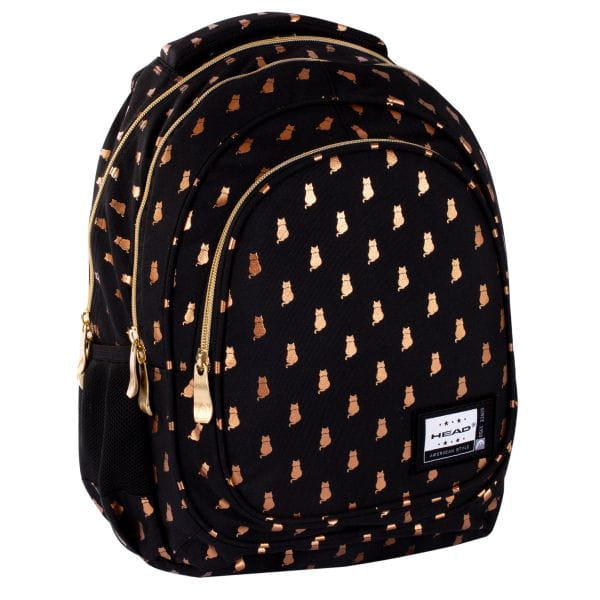 Plecak szkolny HEAD AB330, GOLDEN KITTY Astra