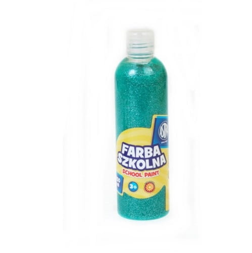 Farba Szkolna Plakatowa 250ml Zielona Brokatowa Astra