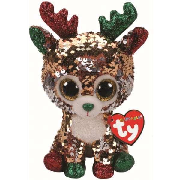 Ty Boos Pluszak TEGAN, 15 cm -cekinowy renifer