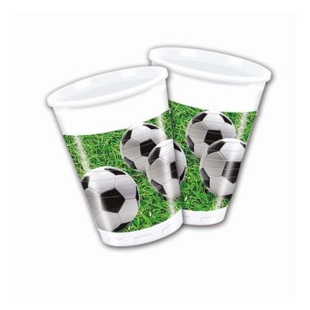 KUBECZKI PLASTIKOWE PIŁKA 200ML 8SZTUK