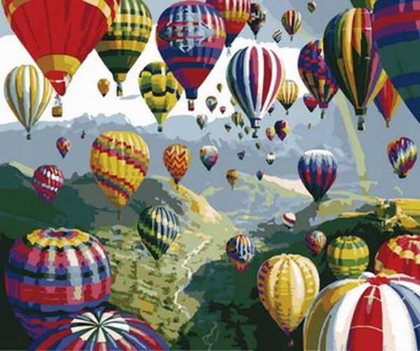 MALOWANIE PO NR. BALONY PASAŻERSKI NAD GÓRAMI PAK 15 40 x 50