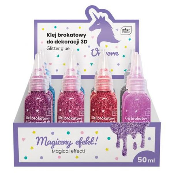 KLEJ BROKAT DO DEKORACJI 3D 50ML UNICORN