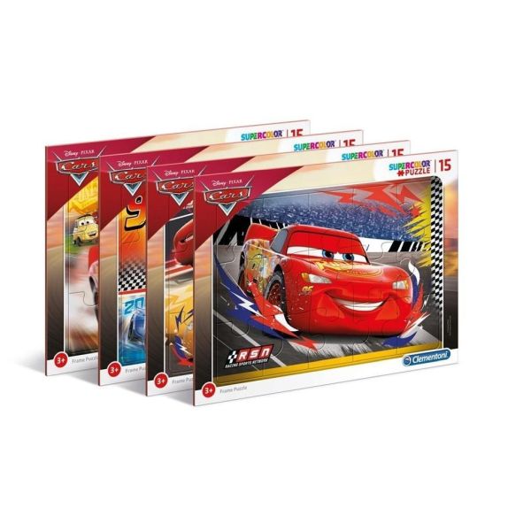 PUZZLE RAMKOWE 15 EL SUPER KOLOR Cars @