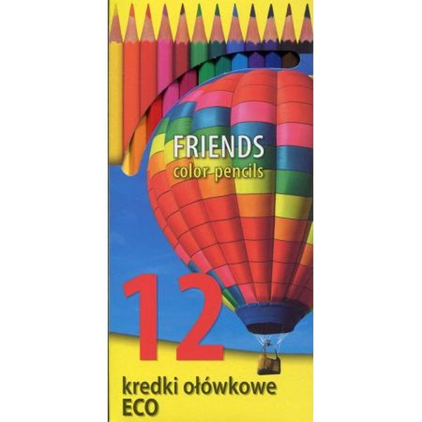 Kredki ECO BIAŁE 12 kol.