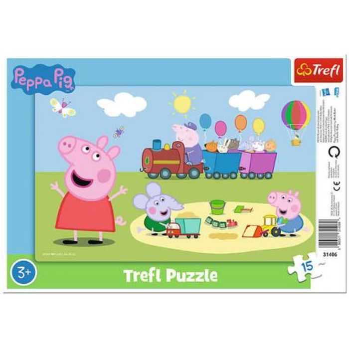 PUZZLE ramkowe Peppa 15 el.