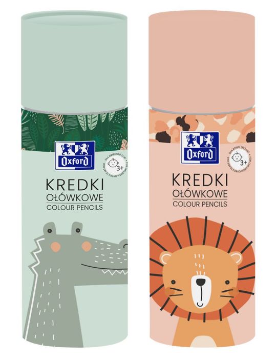 Oxford Kredki ołówkowe w tubie Kids 24+2 kolory