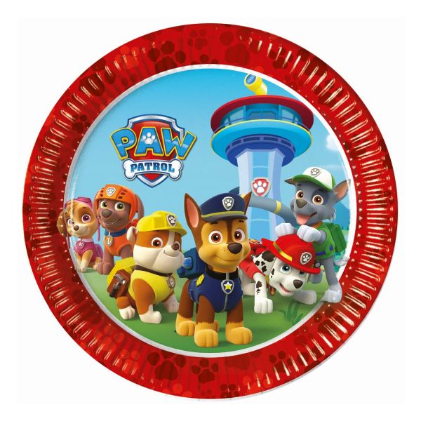 Talerzyki papierowe "Paw Patrol Let"s Roll", 23 cm, 8 szt.