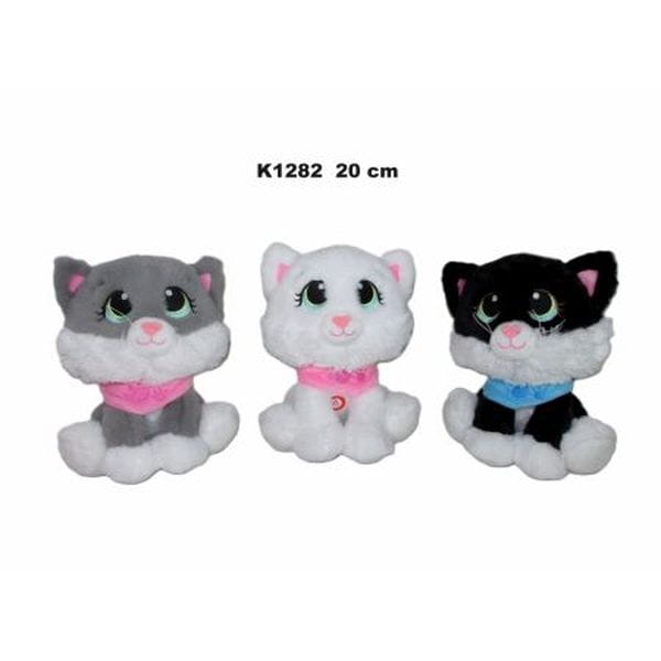 Pluszak KOT 3 KOLORY 20 CM GŁOS 168610