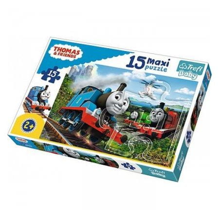 Trefl Puzzle 15 maxi Pędzące Lokomotywy