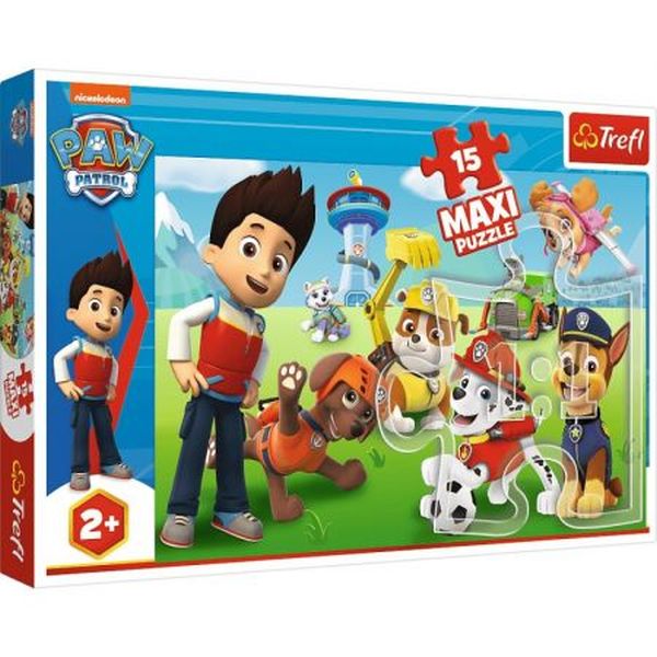 Puzzle 15 el. Maxi Zabawny Psi Patrol Trefl