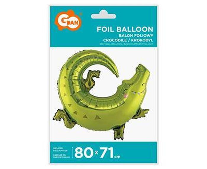 Balon foliowy Krokodyl, 80x71 cm Godan