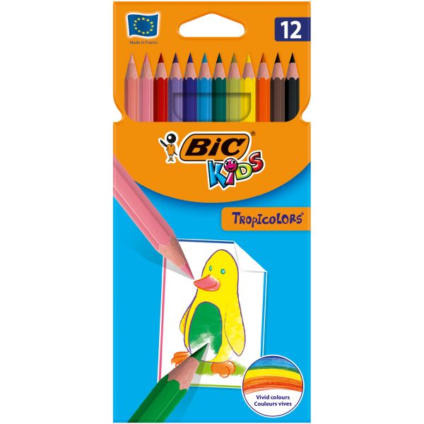 BIC Kredki ołówkowe Tropicolors 12 kolorów