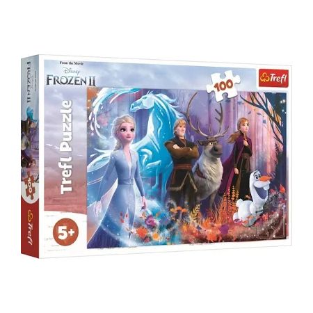 Trefl Puzzle 100 el. Magia Krainy Lodu, Disney Frozen 2, Kraina Lodu 2