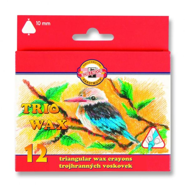 Koh-i-noor Kredki Woskowe Trio Wax 12 kolorów