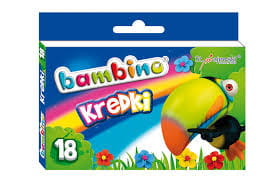 Kredki GRAFIONOWE 18 kolorów Bambino